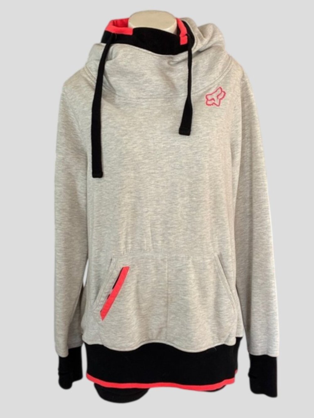 Fox Racing Cowl Funnel Neck Pullover Hooded Sweatshirt Hoodie